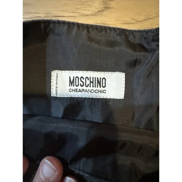 Moschino Women's Floral Dress Size 40 Gray - Picture 3 of 7